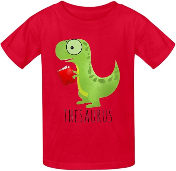 Thesaurus Funny Child Crew Neck Customized T Shirts Red Amazon.ca