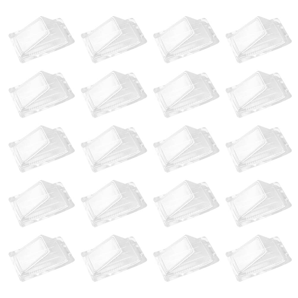 DOITOOL Sandwich Packing Boxes Transparent Triangle Sandwich Box 6X3.35X3.15 Inch Clear Disposable Triangle Case for Cakes Party Snacks and on-the-Go Meals