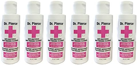 Dr Pierce Anti Bacterial Body Piercing Cleanser 4 oz 6 pc Set