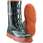 Galeton 7941-15 Repel Footwear 5-Buckle Rubber Overshoes, Black/Orange, Men's Size 15