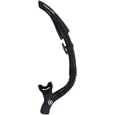 Aqualung Impulse Classic Flex Dive Snorkel - Dual-Valve Scuba Diving Gear with Silicone Flex Section, Easy-Purge Reservoir &amp; Hypoallergenic Mouthpiece for Efficient Water Management