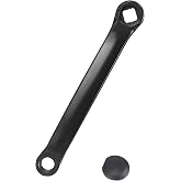 WEEROCK Bike Left Crank Arm 170mm Steel Diamond Hole Bicycle Replacement Prats, Black/Silvery