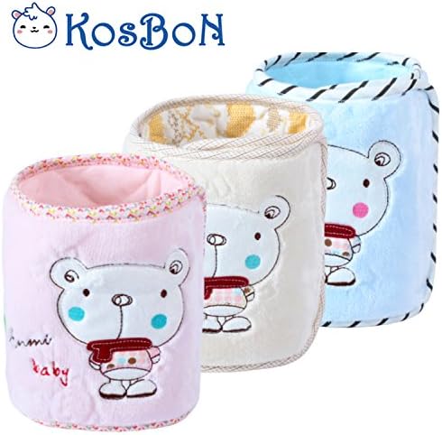 Kosbon 3pcs Baby Infant Pure Cotton Umbilical Cord ,Adjustbale Double Layer Neonatal Umbilical Bellyband Umbilical Hernia Truss.