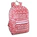 Trailmaker Girls' All Over Printed Backpack 17 Inch With Padded Straps (Peach Tribal)