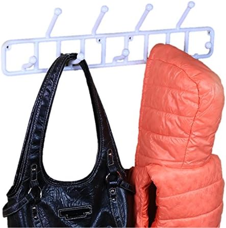 Large Screw On Plastic Multi Hook Organizer, High Impact. 9 hooks