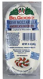 BELGIOIOSO Cheese Log Mozzarella Pearl, 16 Ounce (Pack of ...