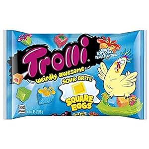 Amazon.com : Trolli Sour Brite Square Eggs Candy, 9.5 ...