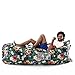NewNomad inflatable lounge chair, airsofa, inflatable lounger, ideal for music festival and camping, inflatable air lounger (Tropical Forest)