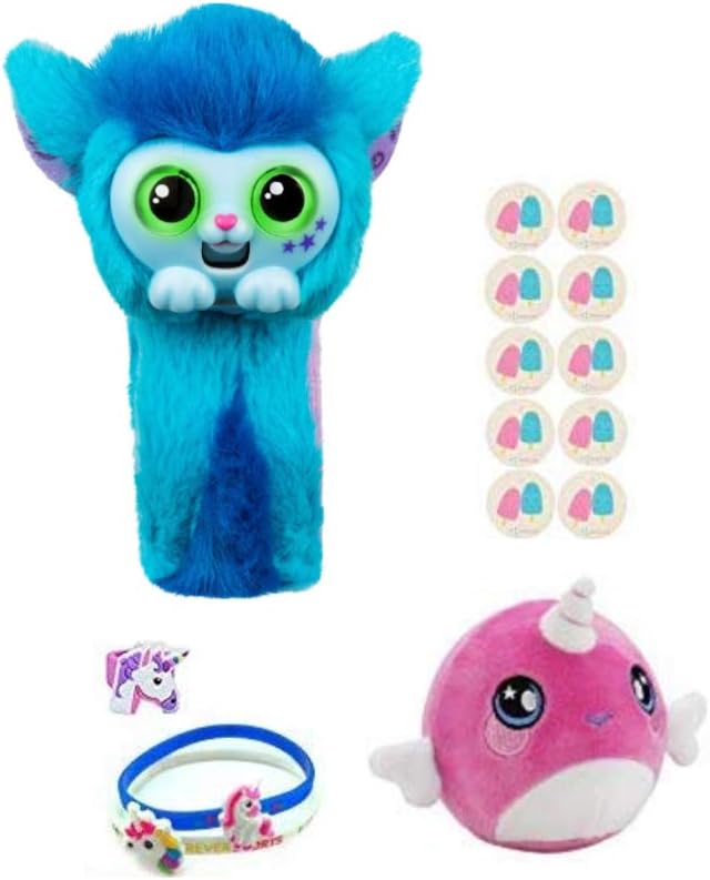 Simple Joy Little Live Skyo Wrapples with Squishamals Gift Bundle