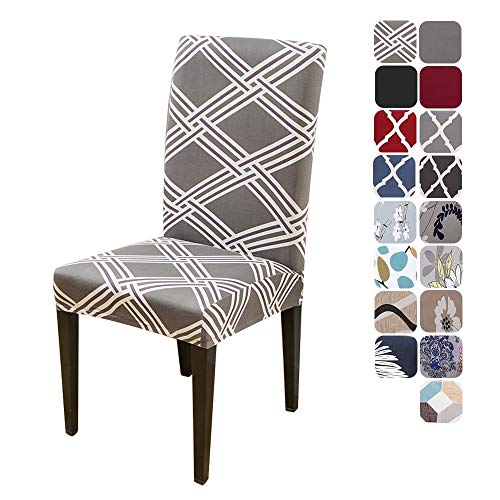 HZDHCLH Chair Covers Slipcover Chair Cover Washable Softness for 4/6 PCs Elastic Installation Chair Protector (Corn Velvet-Lake-blue, 6 PCS)