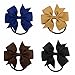 Yariew 20 Pcs Head Bow Ties Hair Bows Ties Ponytail Holder 3 Inches Grosgrain Ribbon Pinwheel Boutique Hair Bows Elastic Hair Ties for Teens Lady