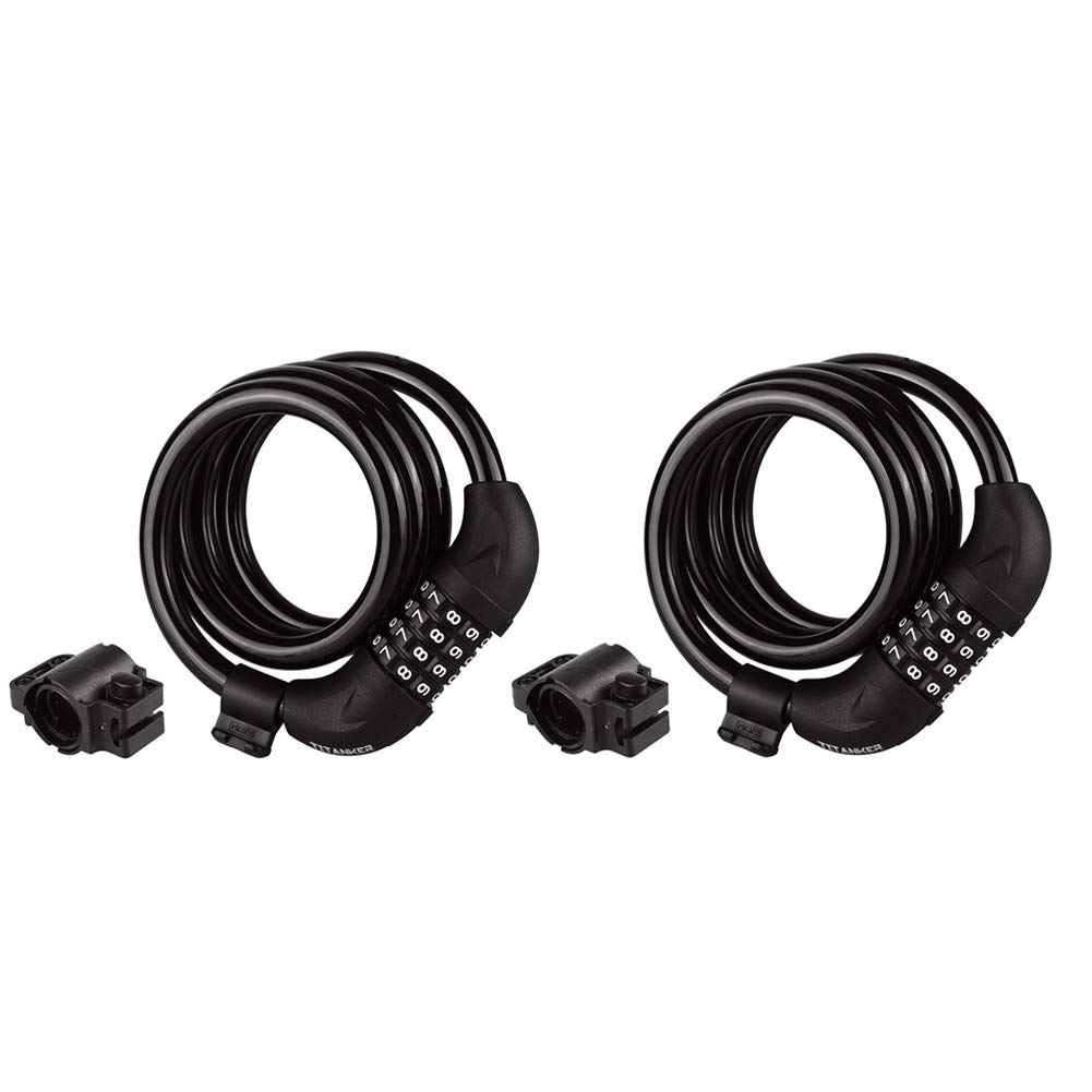 Bike Lock Cable, 4Feet Bike Cable Basic Self Coiling Resettable