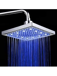 STOGAV Stba A001 Bathroom Temperature Sensor 3 Color-Changing LED Overhead Shower Head 3 Color-Changing LED Overhead Shower Head