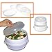 Handy Gourmet 2 Tier White Microwave Steamer