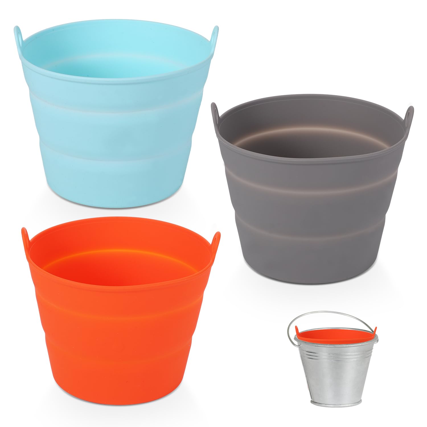 BOXOB 3pcs Grease Bucket Liners, Reusable Silicone Grease Bucket Liner for Traeger Drip Tray Liner for Pit BOSS Pellet Grill Traeger Pro Series Ironwood 650/885 Grill Accessories (3 Colors)