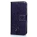 S4 Case,Galaxy S4 Wallet Case - Mavis's Diary Premium PU Leather with Fashion Floral Butterfly Pattern Magnetic Clasp Card Holders Flip Cover for Samsung Galaxy S4 9500 with Hand Strap (Purple)