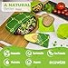 Beeswax Food Wrap Set of 5-1 Small, 3 Medium and 1 Large Eco Friendly Natural Reusable Beeswax Wrap - Wrap Food, Reduce Waste Bees Wrap Reusable Food Wrap - Beeswax Wraps