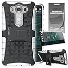 LG V10 Grenade Combat Case [Slim Armor] by ElBolt - White with Free HD Screen Protector