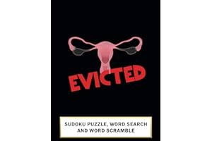 EVICTED: SUDOKU WORD SEARCH AND WORD SCRAMBLE ACTIVITY BOOK FUNNY POST HYSTERECTOMY RECOVERY GIFT FOR WOMEN