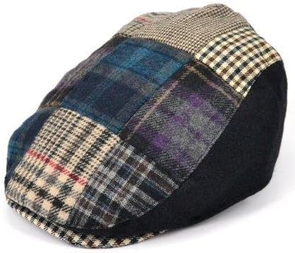 Get Top Marketing Mens flat cap, tweed, herringbone, check design with Multicolour patchwork