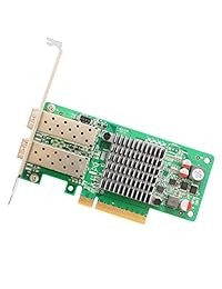 IO Crest   Tarjeta de red sy pex24049 2 Port 10 Gigabit PCI E x8 NIC, Chipset Intel