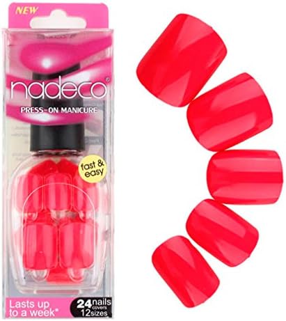 Elite99 Color False Nails Tips Press On Manicure Fashion Design Short Length No Need Glue Peachpuff