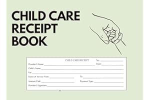 Child Care Receipt Book: Daycare Expense Notebook
