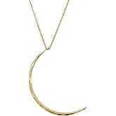 James Michelle Luna Moon Necklace for Women – Waterproof, Tarnish-Free, Gold PVD Coated Jewelry – Hypoallergenic – Perfect for Beach, Weddings, Gifts – Small to Large Sizes