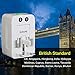 Travel Adapter, AC Adapter with USB Wall Charger, International Universal Power Converter Plug, All in One Outlet Converter Charger US to Europe Argentina Australia UK etc New
