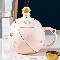 HwaGui - Cute Astronaut Mug With Lid And