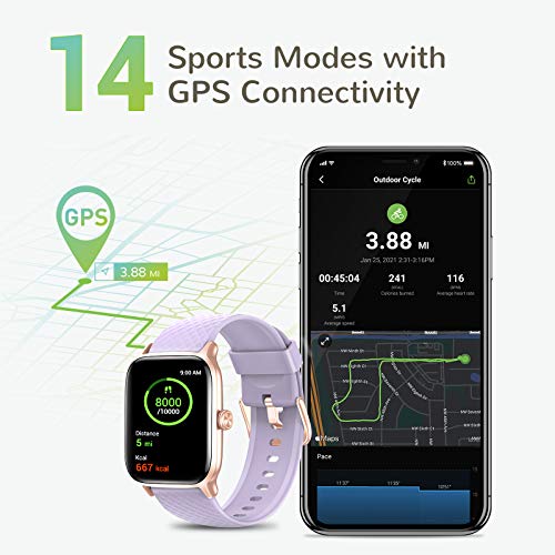 Letsfit EW1 Smart Watch Compatible with iPhone and Android Phones