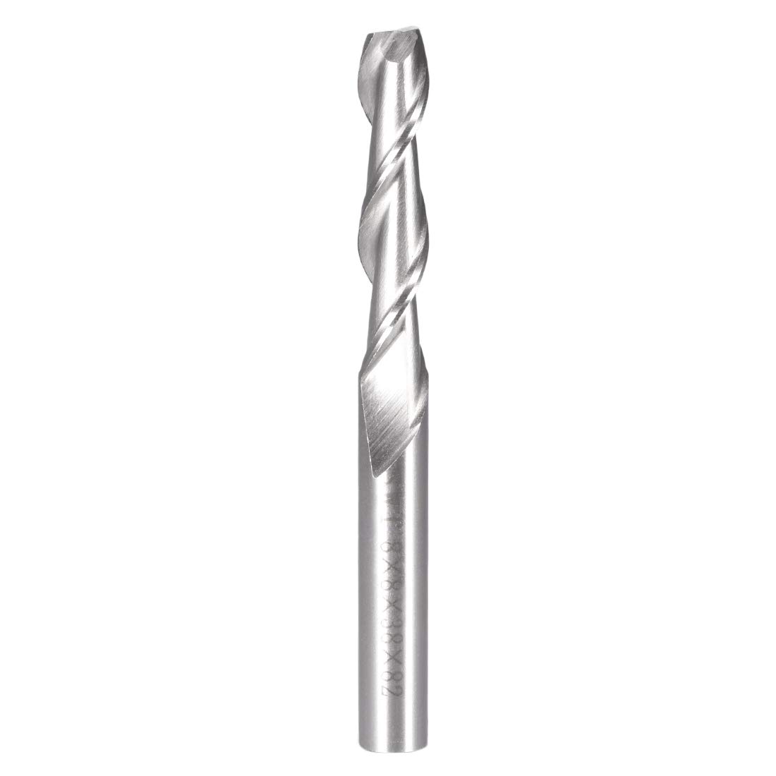 sourcing map 8mm Cutting HSS-AL Spiral Drill Bit Straight End Mill Cutter 2 Flute with 8mm Shank