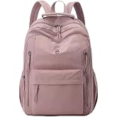 Tonykulas Casual Backpack, Multi-Pocket Design with Front Zipper Compartment (Pink)