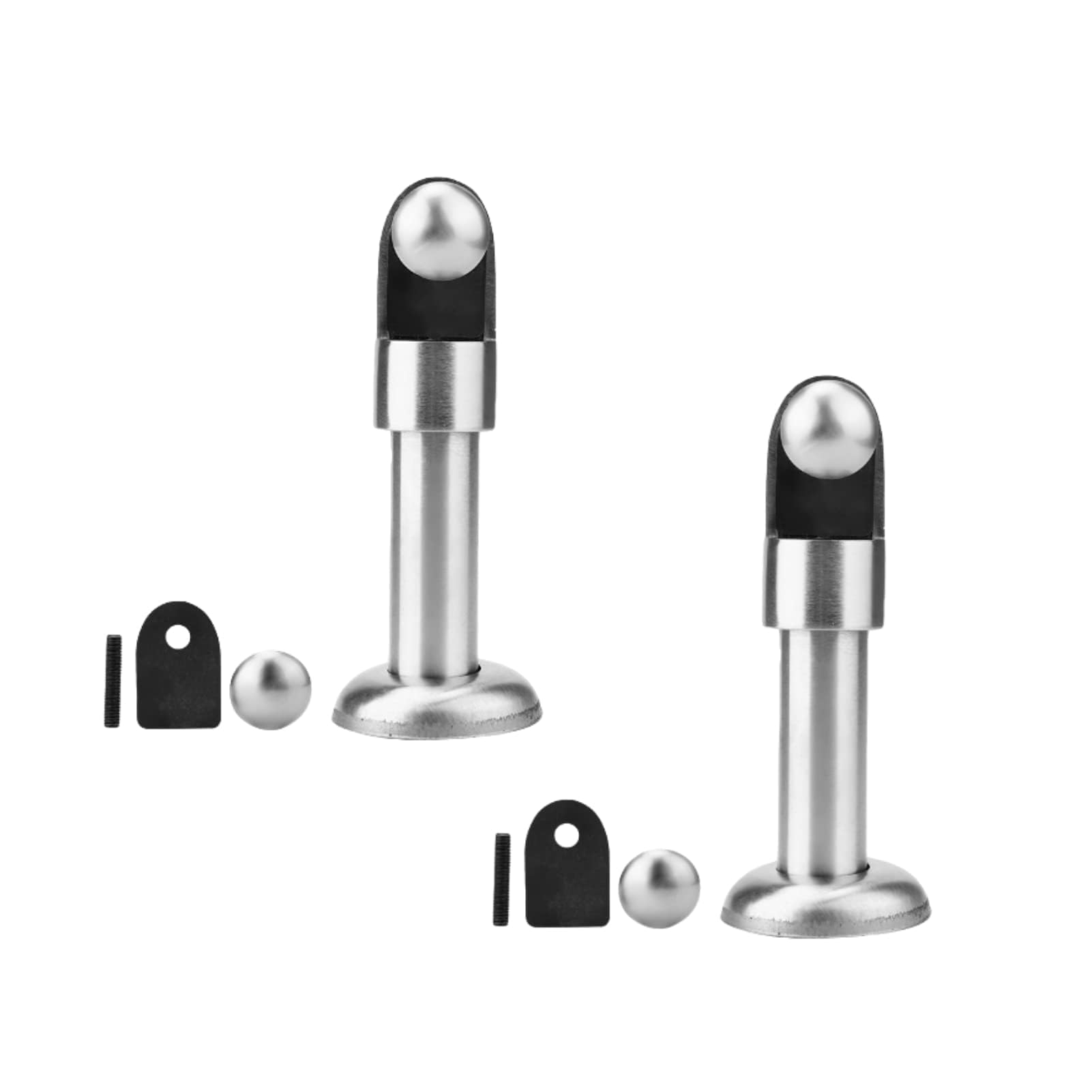 Beufee 2Pcs Public Restroom Partition, Stainless Steel Restroom Partition Hardware Bathroom Partition Hardware Accessories Toilet Partition Hardware Support Feet Shelf Brackets for Toilet