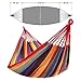 SONGMICS Cotton Hammock Swing Bed for Patio, Porch, Garden or Backyard Lounging - Heavy-Duty, Lightweight and Portable - Indoor Outdoor - Natural White UGDC210
