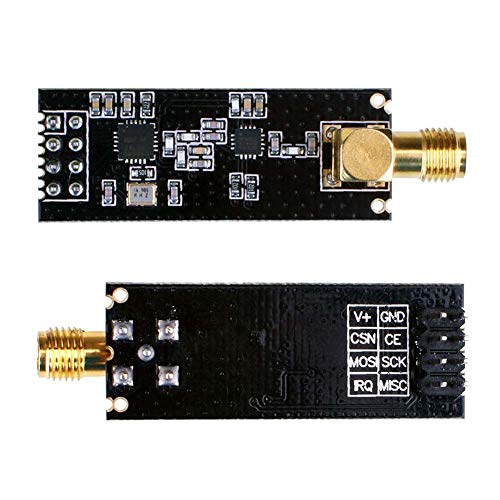 WayinTop 2pcs NRF24L01+PA+LNA RF Transceiver Module with SMA Antenna 2.4 GHz 1100m + 2pcs NRF24L01 Wireless Module with Breakout Adapter On-Board 3.3V Regulator Compatible Arduino
