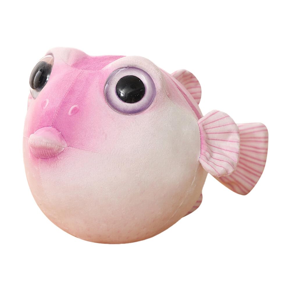 Uposao Plush Pillow Stuffed Animal Plush Toy Simulation Animal Fish Stuffed Toy Cute Puffer Doll Plush Doll for Home Decoration Plush Stuffed Toy Great Gift for Kids, 43cm