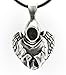 Pewter Grim Reaper Angel of Death Pendant on Leather Necklace