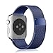 Apple Watch Band, [Unique Magnet Lock] Fintie 42mm Milanese Loop Stainless Steel Bracelet Smart Watch Strap for Apple Watch Series 1 Series 2 42mm All Models, No Buckle Needed - BLUE