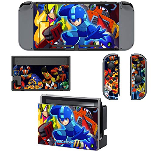 Decal Moments Nintendo Switch Console Vinyl Skin Decal Stickers for Nintendo Switch Dock Joy Con Skin Rockman