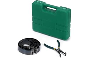 Hypertune Automotive Engine Piston Ring Compressor Tool Set For Car Truck Auto Engine Set with Pliers and 14 Bands (62-145mm/2.44-5.71in) Removal Tool Kit Repair Tools Kit