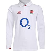 Umbro England RFU Women's Classic Long Sleeve Rugby Jersey, White