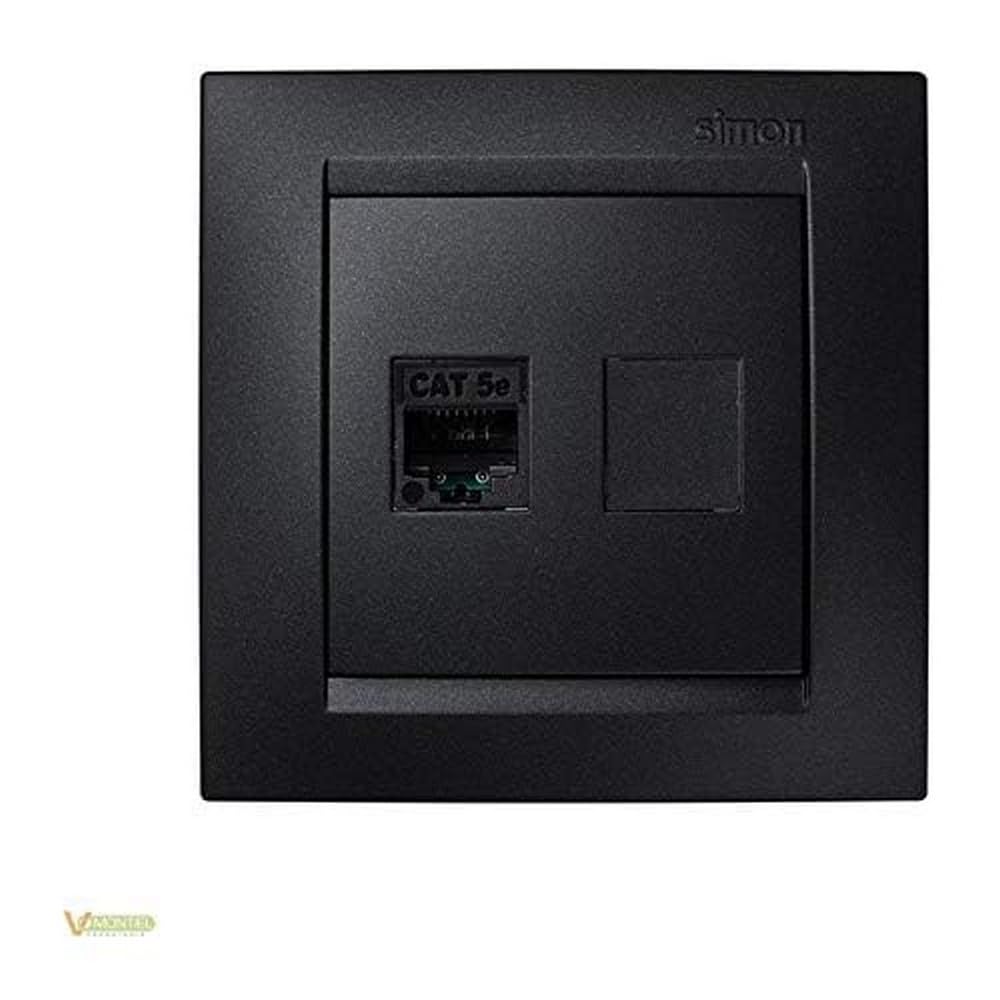 Simon Base RJ45 Recessed 37x105x167m Series 15 Graphite, 0