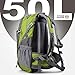 OutdoorMaster Hiking Backpack 45L - w/Waterproof Cover - Green