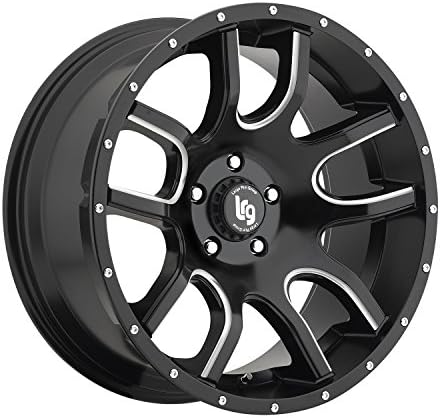 LRG Rims LRG108 Two Time Black Wheel with Milled Accents (20x9"/5x150mm)