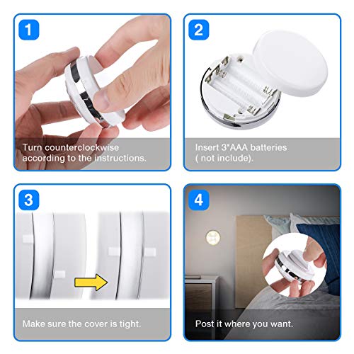 LED Closet Lights SOLMORE RGBW Wireless LED Puck Lights Under Cabinet Lighting Cabinet Lights Battery Powered Night Lights Under Counter Lighting with Remote Control Dimmer & Timing Function (9 Pack)