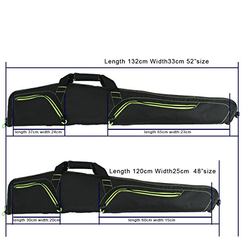 SY.OUTDOORS 48inch 52 inch Long Tactical Black Scoped Rifle Soft Padded Case Shotgun Bag Gun Scope Orage