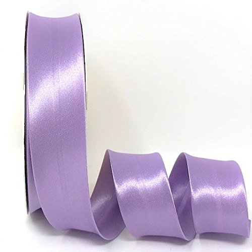 Ribbon Queen Duchess Satin Bias Binding Tape for Sewing, Seaming, Stitching, Piping, Hemming, Quilting, Patching, Outfits and Crafts - 30mm Professional Quality. (Lilac Lavender, 5M X 30MM)