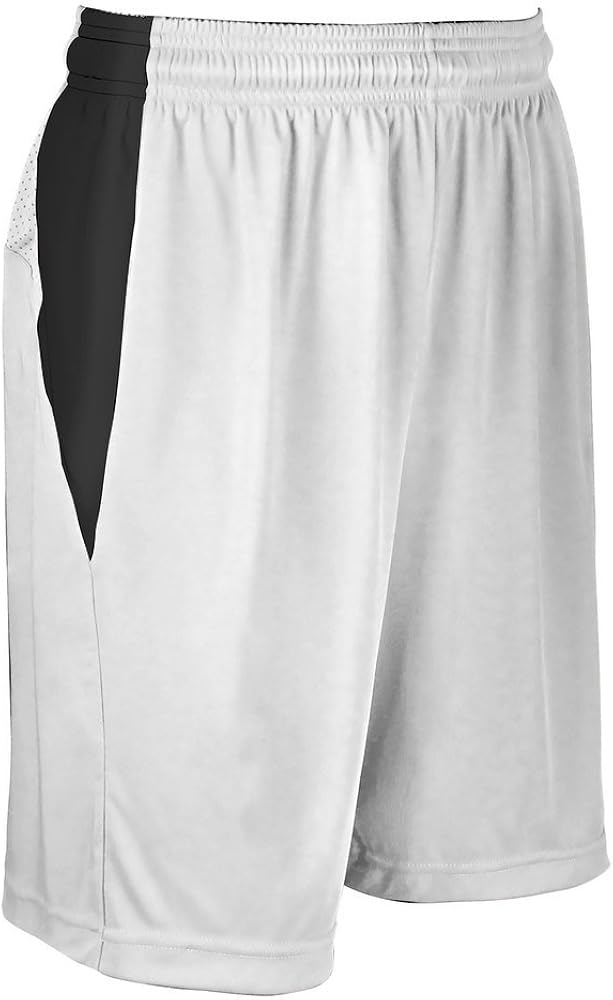 CHAMPRO Block Basketball Short White, Black Women's L BBS13 BBS13WWBL: Clothing