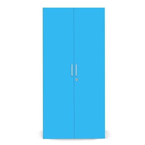 Unicos Blossom 2 Door Wardrobe Matte Finish Blue And White